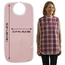 Adult Waterproof Bib | Extra Long Washable Bib with Full Lap Protection Style