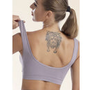 Slip-On Wireless Seamless Padded Bralette Comfort Bra - Gunmetal Grey