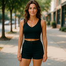 Carole Martin Crop Tank Top with Sports Bra