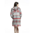 Women's Mid-thigh Hooded Plush Zippered Lounger