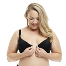 Plus Size Underwire Bra Front Closure Back Smoothing Seamless Cups