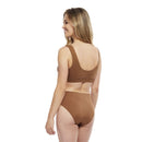 Carole Martin Full Freedom Front Closure Cotton Comfort Bra- Cafe