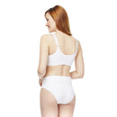 Carole Martin Wirefree Crossover Dual Front Closure Comfort Bra-White