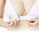 Carole Martin Wirefree Crossover Dual Front Closure Comfort Bra-White